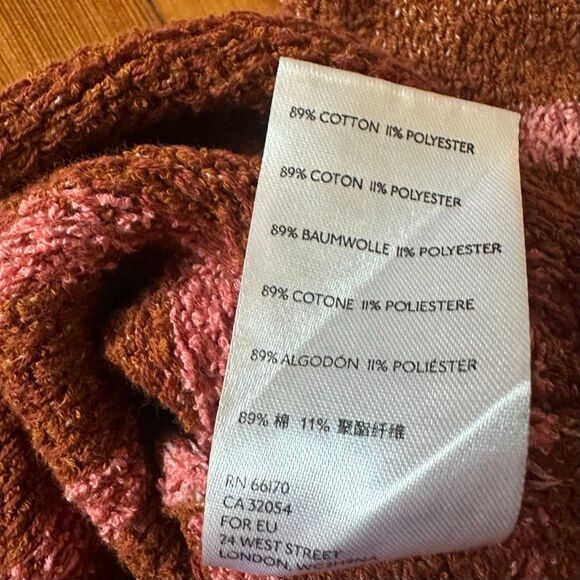 Free People Bardot Striped Oversized Sweater in Cedar Flower Size XXS - Picture 6 of 6